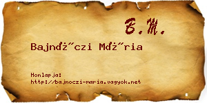 Bajnóczi Mária névjegykártya